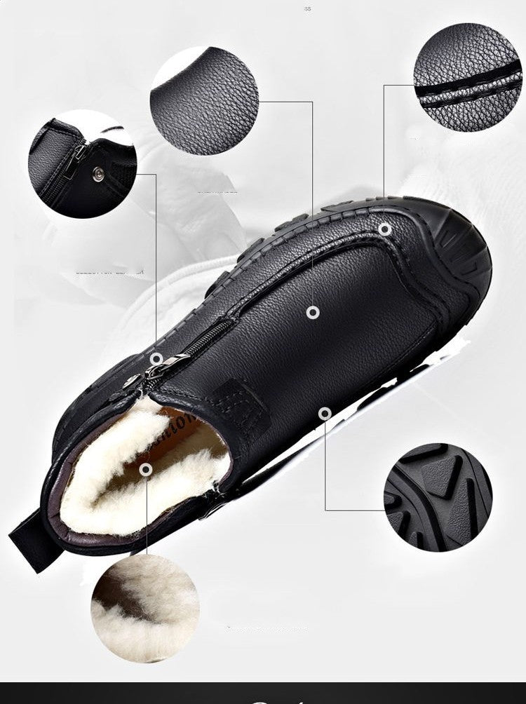 Sapatos de algodão para homens com isolamento de pelúcia - O Retalho