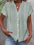 Camisa De Manga Curta Casual Listrada - O Retalho