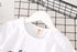 Roupas infantis para meninas camiseta branca, saia jeans - O Retalho