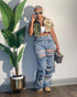 Jeans Rasgado Reto de Cintura Alta Feminino - O Retalho