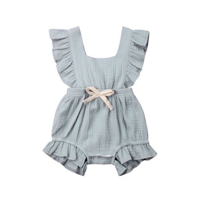 Vestido de bebê com laço e manga - O Retalho