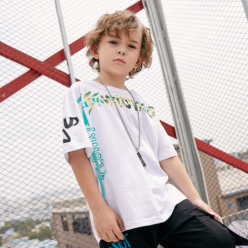 Camiseta infantil impressa estilo rap - O Retalho
