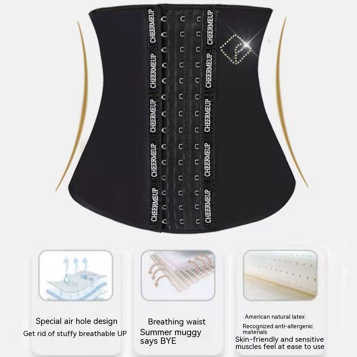Women's Latex Girdle Belly Band Waist Seal - O Retalho