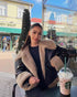 Women's Casual Fur Brown Double-sided Short Coat - O Retalho