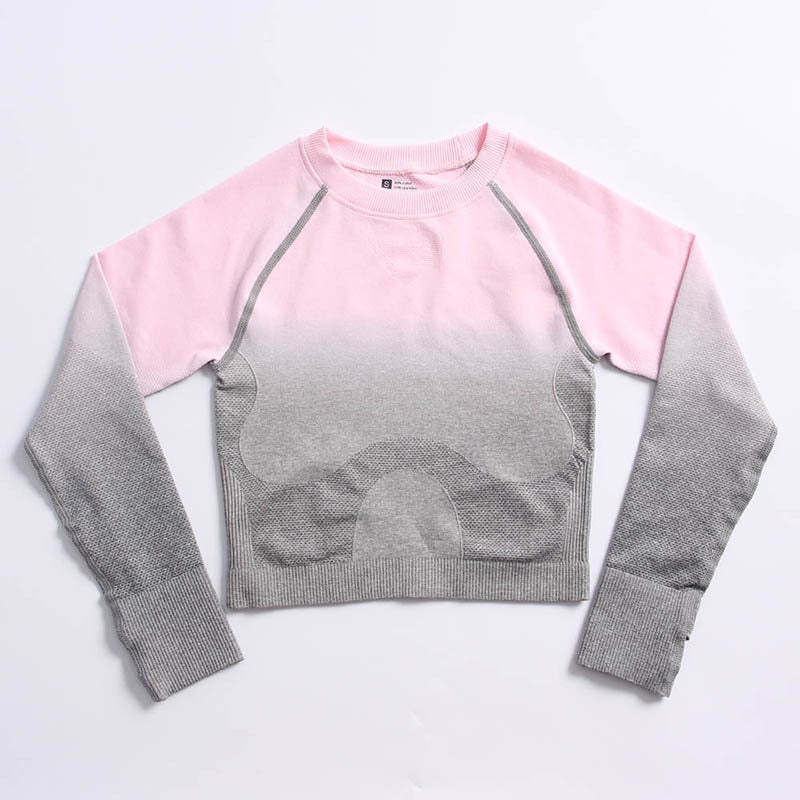 Conjunto de Roupas de Yoga Esportiva com Elástico e Gradiente para Mulheres: Conforto e Estilo para Seus Exercícios - O Retalho
