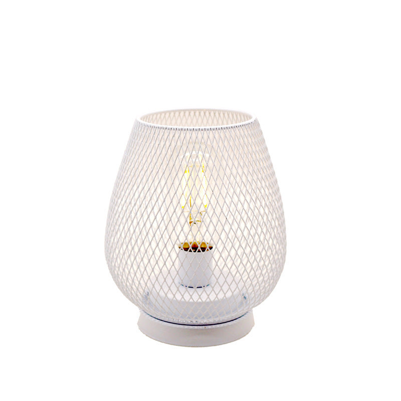Luminária de Mesa Noturna a Pilhas com Design de Gaiola - O Retalho