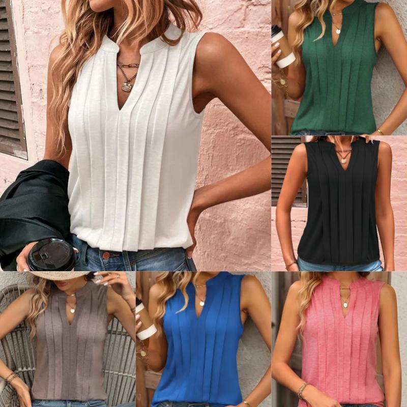 Blusa plissada com decote V - O Retalho