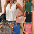 Blusa plissada com decote V - O Retalho