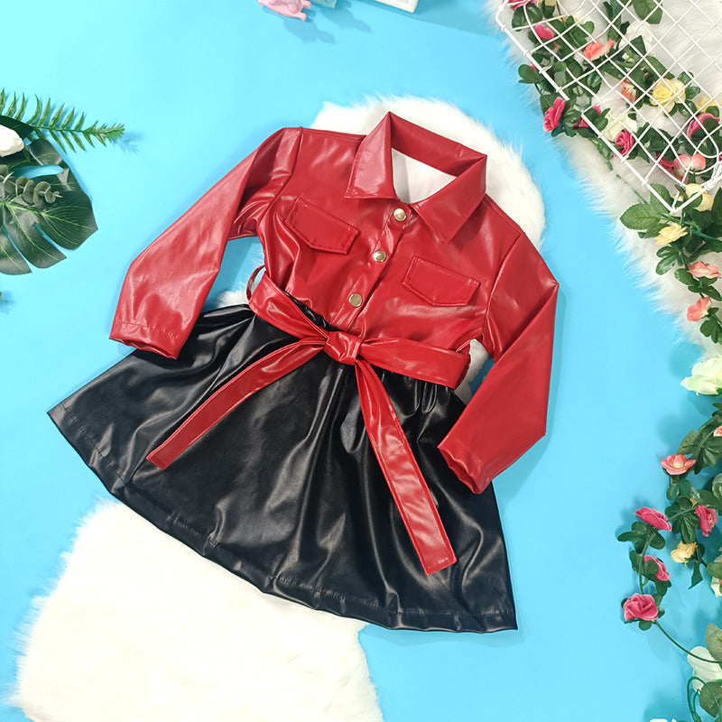 vestidos infantil de couro e elegante - O Retalho
