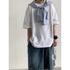 Camiseta masculina casual solta de manga curta - O Retalho