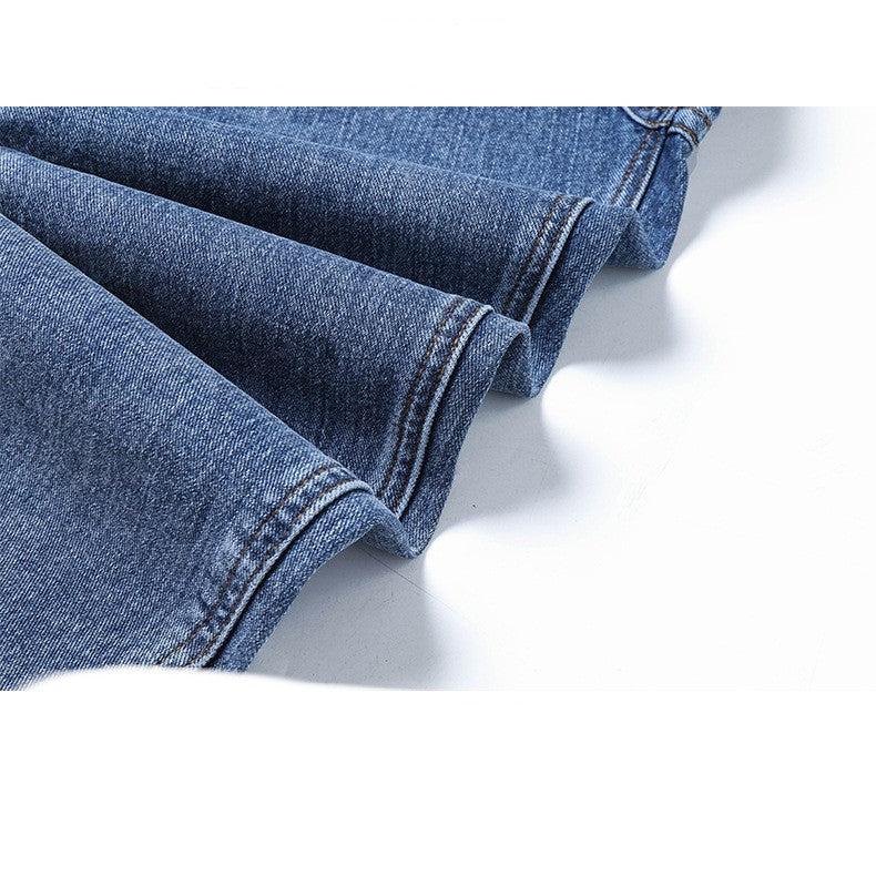 Calças Jeans com estampa de Cintura Alta Feminino - O Retalho
