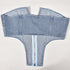 Top de tubo de jeans com zíper irregular - O Retalho
