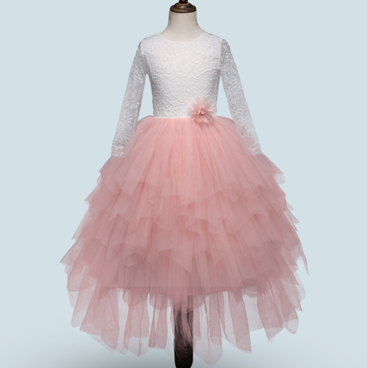 vestido de renda infantil de princesa - O Retalho