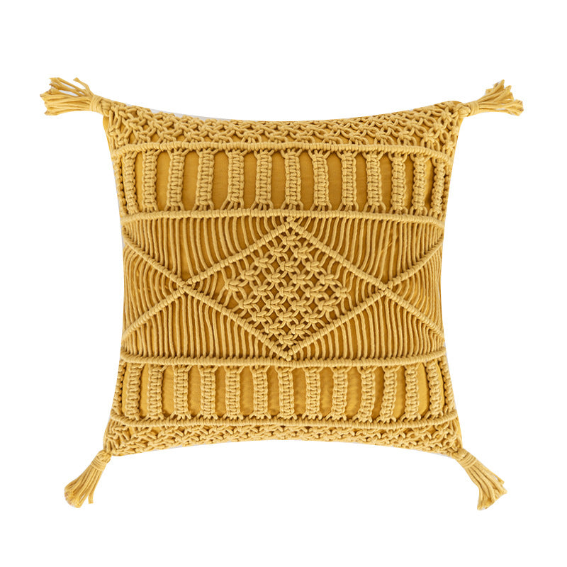 Almofada Tricotada para Quarto com Design Ondulado - O Retalho