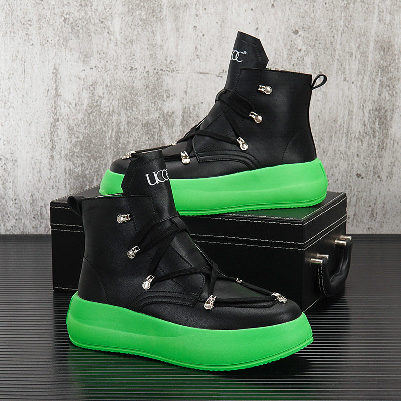 Sapatos de cano alto brancos para homens - O Retalho