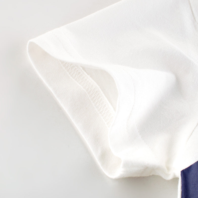 camiseta top de algodão, roupas infantis de verão para menino - O Retalho