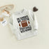 Kids Rugby Letters Print Pullover Long Sleeve Sweatshirt - O Retalho