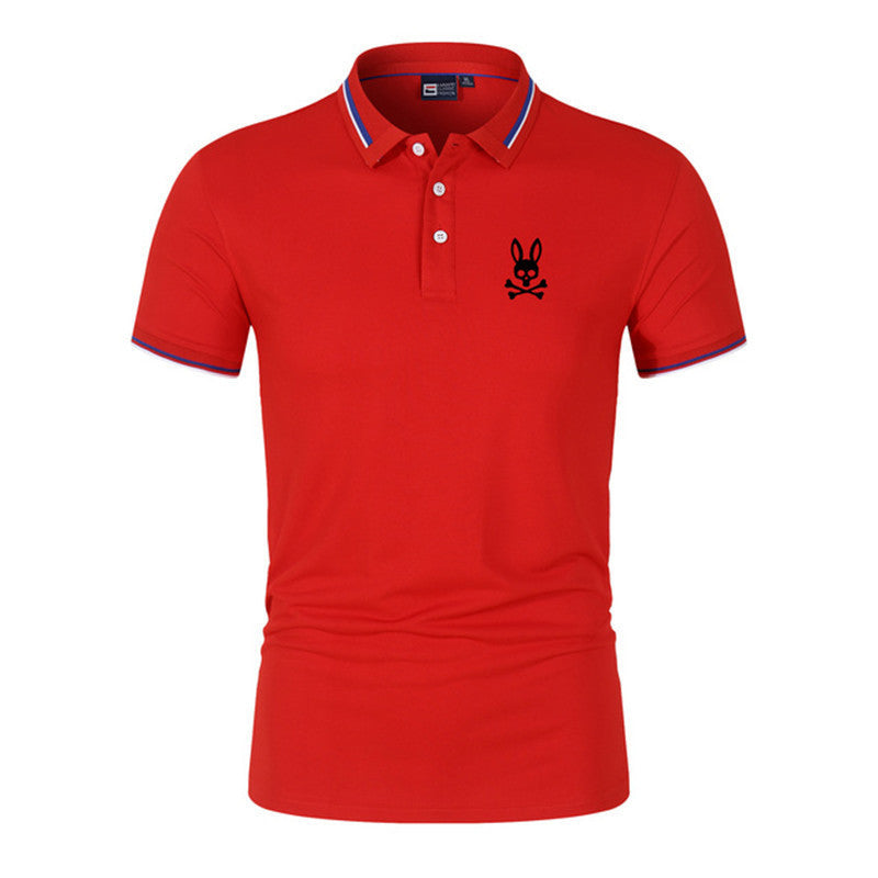 Camisa polo masculina estampada de manga curta - O Retalho