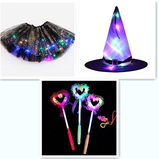 Magical & Luminous LED Princess Halloween Tutu Skirt Sequins Shiny Skirt - O Retalho