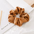 Satin Cloth Large Intestine Circle Hair Tie Set Solid Color - O Retalho