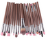 Conjunto de pincéis de maquiagem: pincel para pó solto, pincel de blush e pincel de sombra. - O Retalho