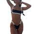 Women's Temperament Leisure Stitching Tube Top Split Swimsuit