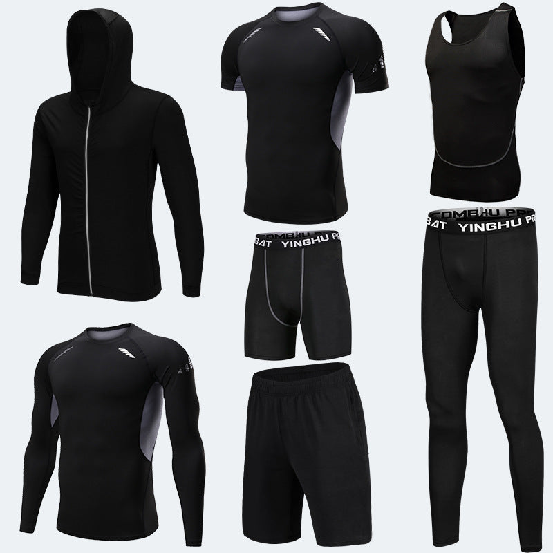 Conjunto de Roupas Esportivas para Corrida Masculina - 7 Peças para Corrida, Basquete e Academia - O Retalho