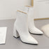 Short boots women Martin boots high heel women shoes - O Retalho