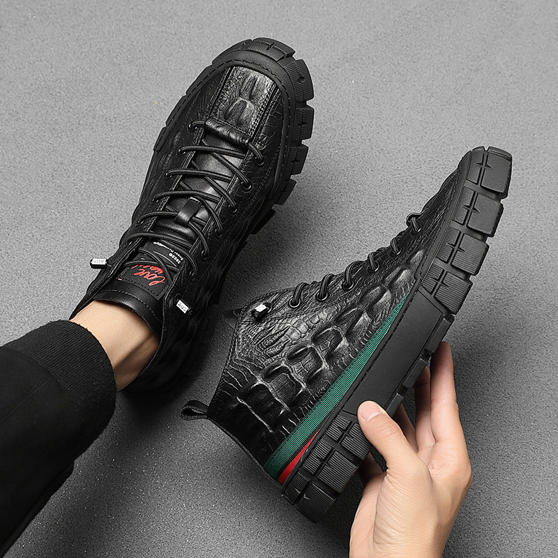 🔥Sapatos de couro de cano alto quentes e elegantes para homens - O Retalho