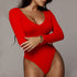 Bodysuit mangas compridas decote em V - O Retalho