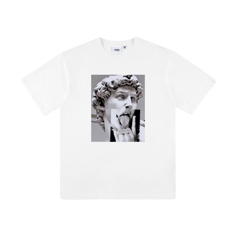 😃Camiseta masculina casual solta com gola redonda e respirável - O Retalho