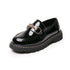 New Korean Black British Style Casual Shoes - O Retalho