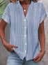 Camisa De Manga Curta Casual Listrada - O Retalho