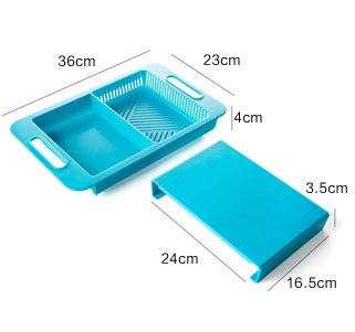 Tábua de Cortar Multifuncional com Cesta de Drenagem para Cozinha - Prática e Versátil - O Retalho