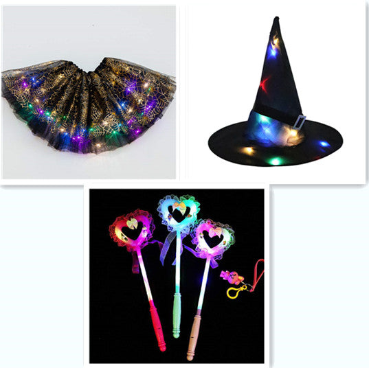 Magical & Luminous LED Princess Halloween Tutu Skirt Sequins Shiny Skirt - O Retalho