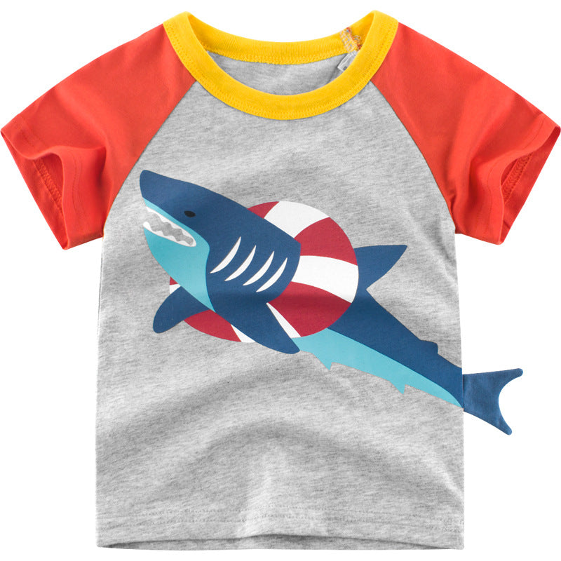 🐤Camiseta de manga curta para meninos - O Retalho