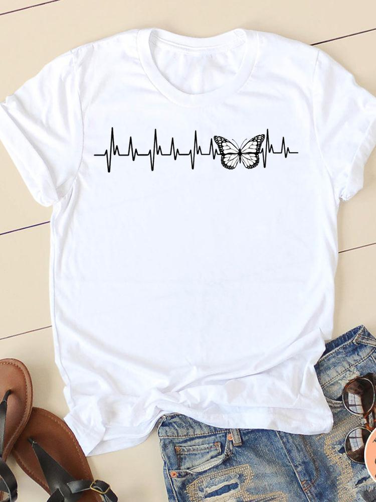 Camiseta Branca Padrão Simples Gola Redonda - O Retalho