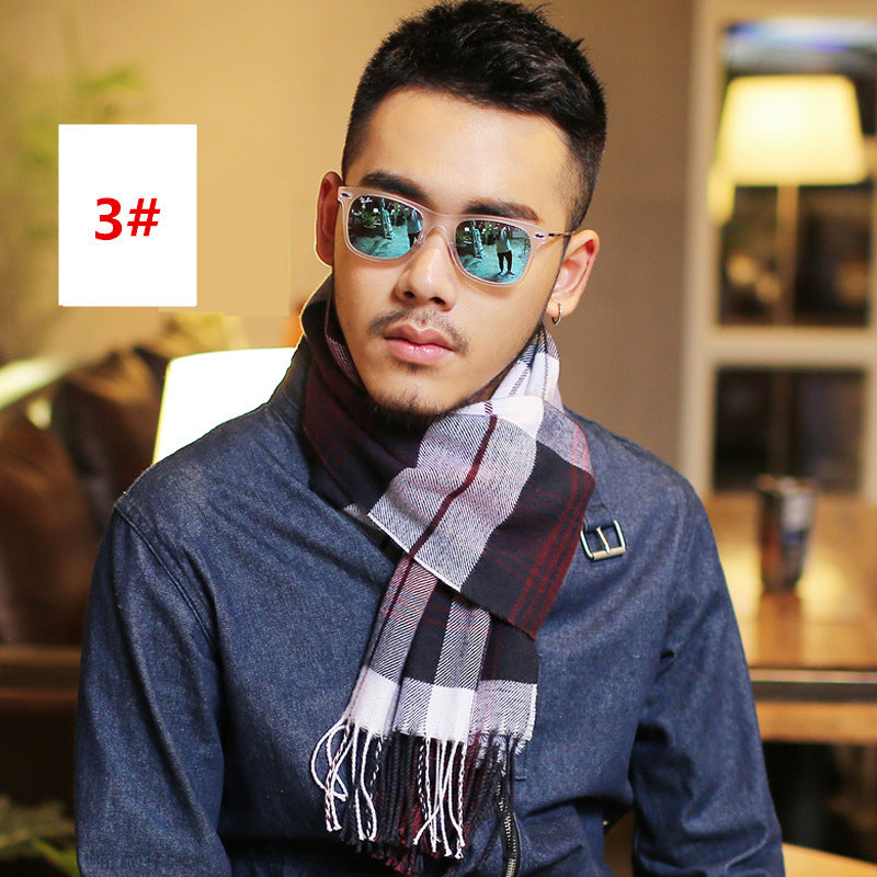 Cachecol xadrez casual para homens - O Retalho