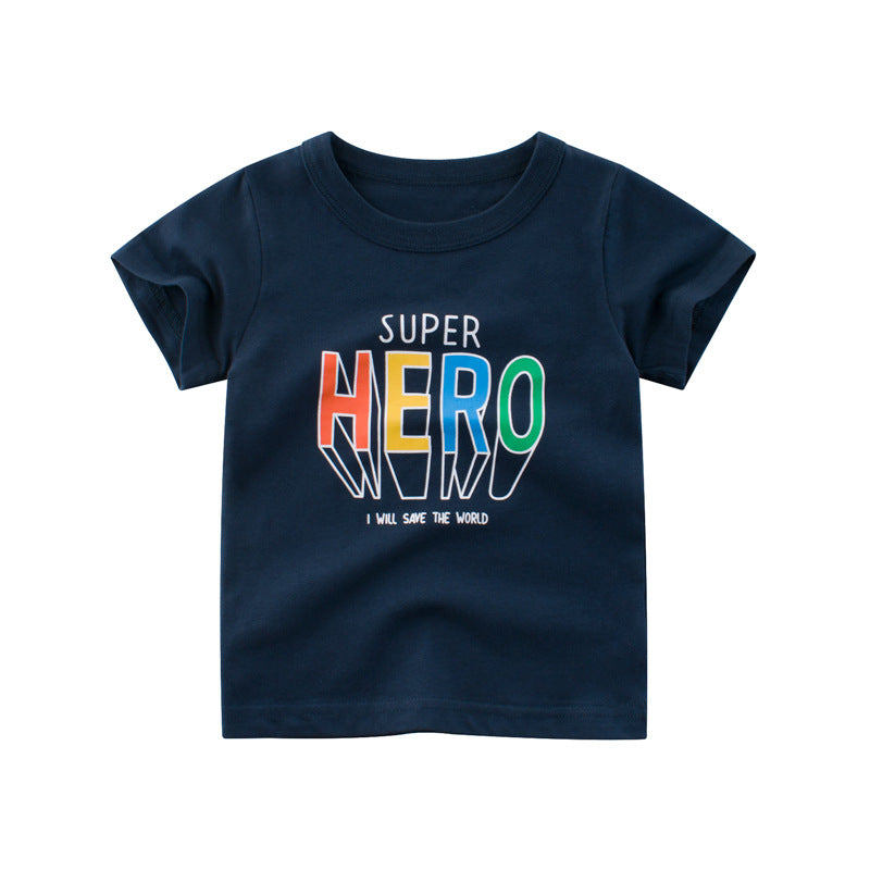 Camiseta infantil com estampa de letras - O Retalho