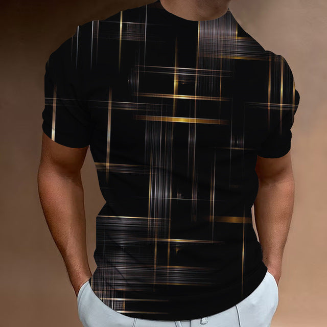 Camiseta Masculina Estampada Geométrica - O Retalho