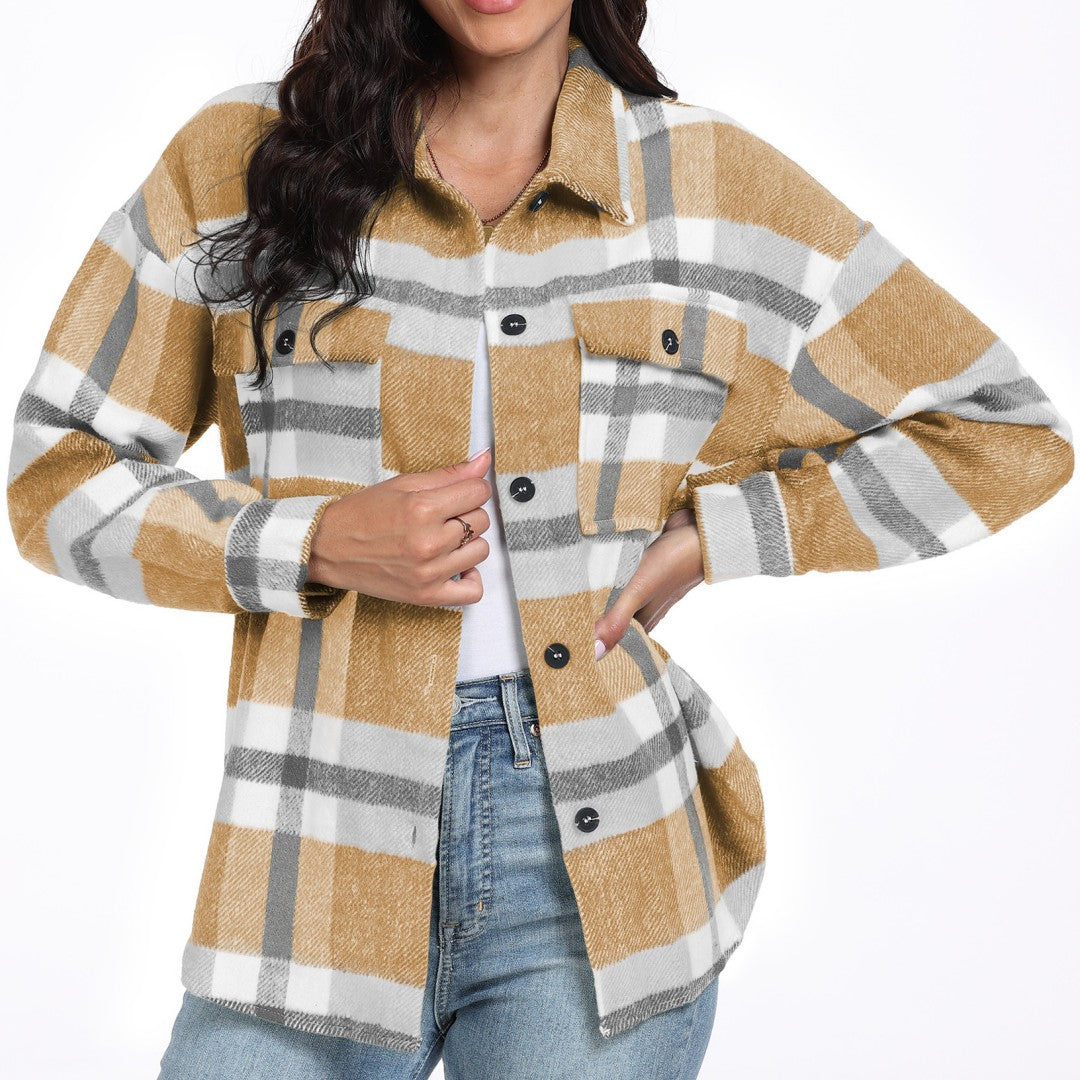 Camisa Manga comprida xadrez listrada - O Retalho