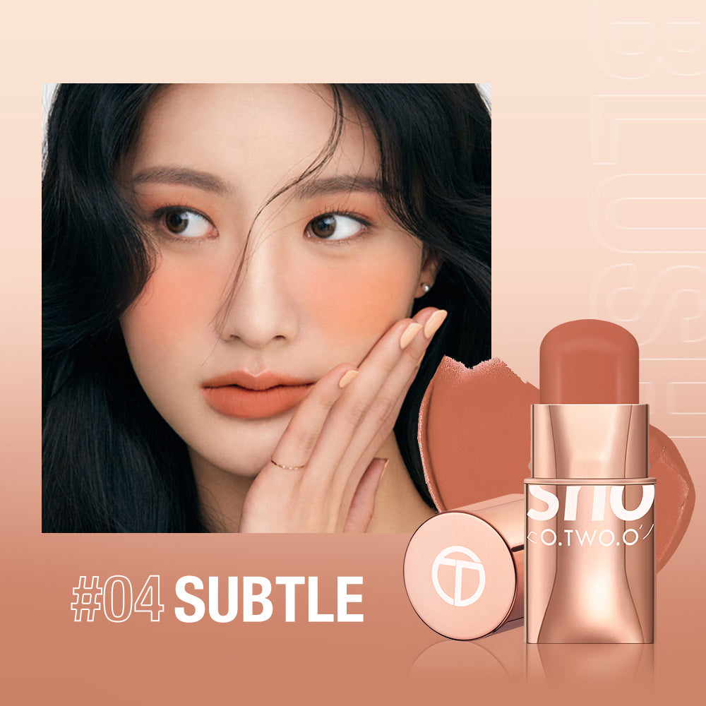 Creme Suave Vital para Bochechas - Tonalidade e Iluminação Natural com Bastão de Blush Nude. - O Retalho