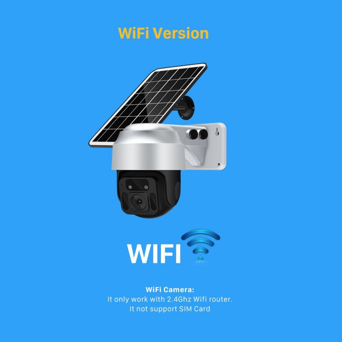 Câmera de vigilância WiFi sem fio movida a energia solar - O Retalho