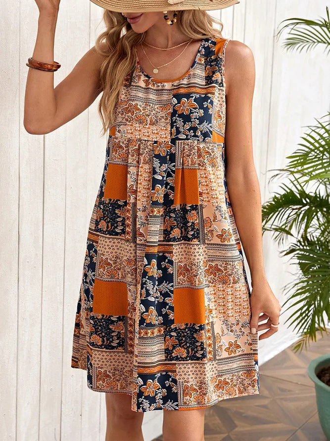 vestido curto com estampa na moda de Verão - O Retalho