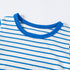 Camiseta listrada de manga curta casuais para menino - O Retalho
