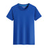 Cotton Blank With No Printed Patterns Round Neck Short T-shirt - O Retalho