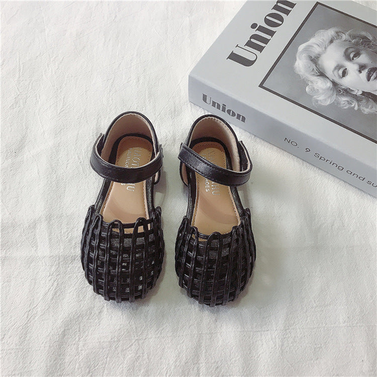 Sapatos femininos com sola macia e biqueira trançada - O Retalho