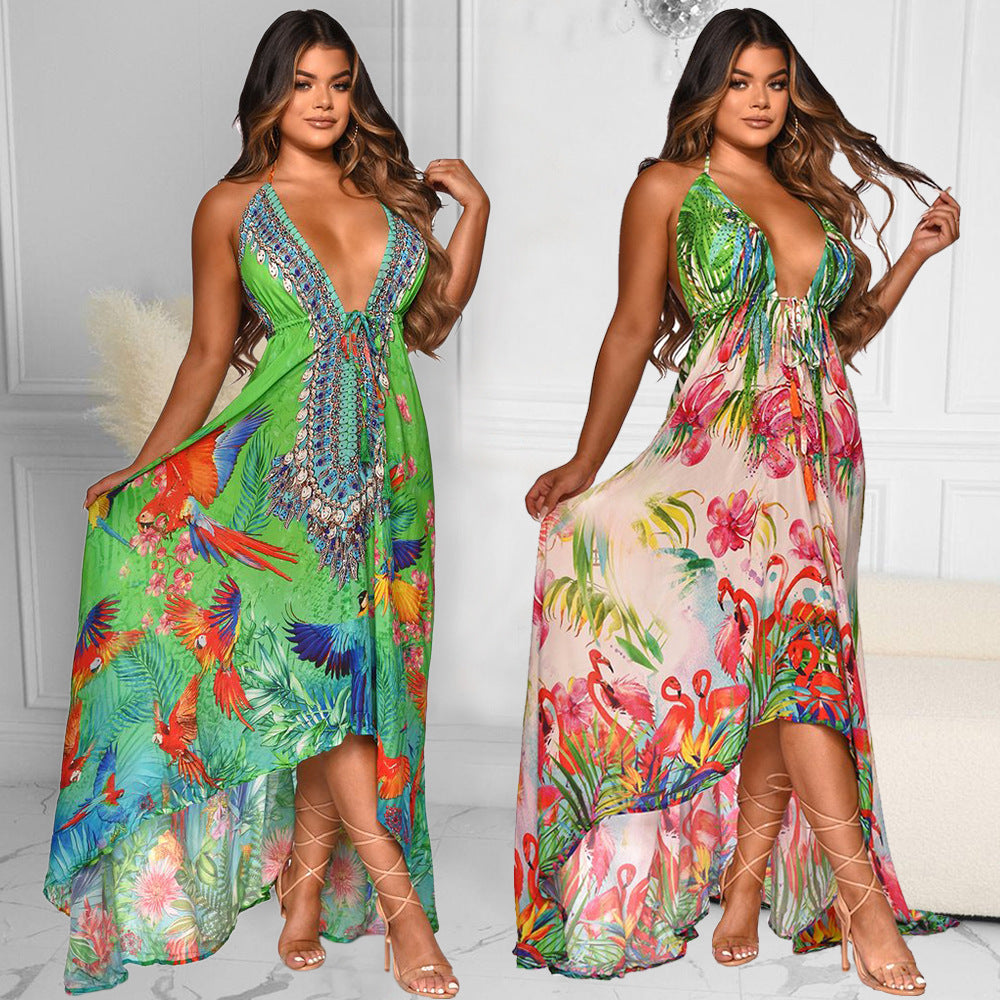 Vestido Estampado para Mulheres com Design Deslizante - O Retalho