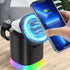 3 In 1 Magnetic Wireless Fast Charger For Smart Phone RGB Ambient Light Charging Station For Airpods IWatch - O Retalho