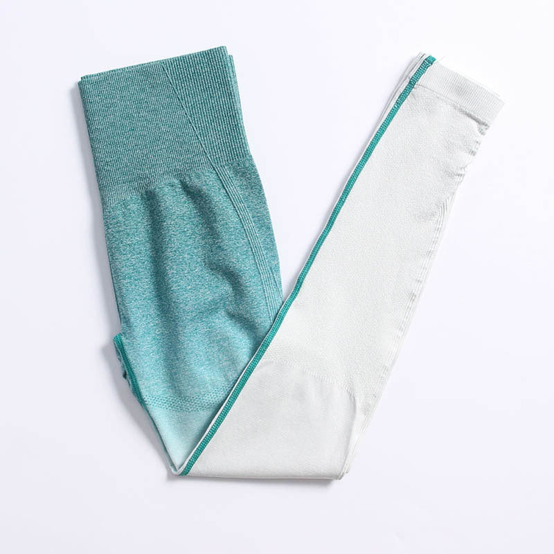 Conjunto de Roupas de Yoga Esportiva com Elástico e Gradiente para Mulheres: Conforto e Estilo para Seus Exercícios - O Retalho